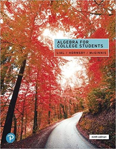Algebra for College Students 9th Edition